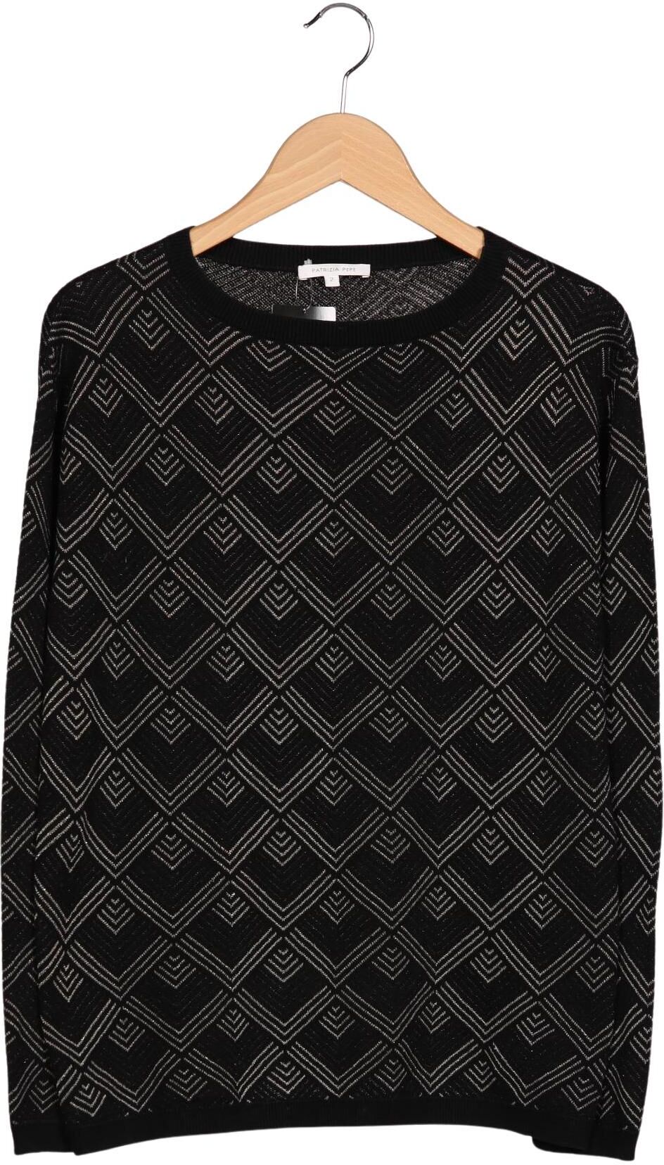 Patrizia Pepe Damen Pullover, Schwarz, Gr. EU 38, Viskose - Second Hand