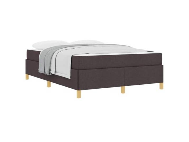 KKgypkn Bettrahmen mit Matratze 160x200 Dunkelbraun Stoff, Taschenfederkern-Matratze 160x200 cm, modernes Bettgestell aus Holzwerkstoff
