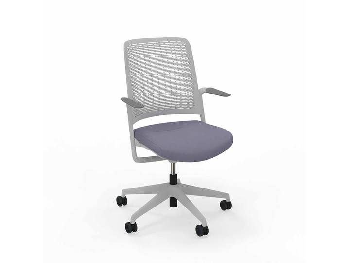 Bürodrehstuhl Nowy Styl WithME Chair mit Fixarmlehnen, Grau, Neu, Ergonomischer Stuhl - ideal für flexibles Arbeiten