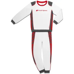 Audi Sport Schlafanzug Kinder weiß/grau/rot Größe 122/128 3202200406 - 122/128
