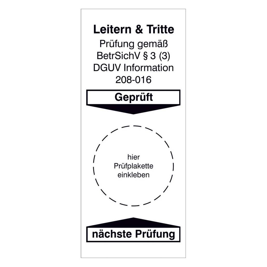 Wolk 30.C5101 Grundplakette Geprüft gem. BetrSichV§3 3 DGUV Information (30.C5101)