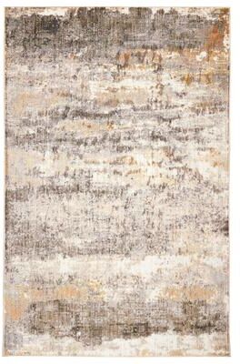 Terra by Obeetee Sahara Brushstrokes Gray Rug