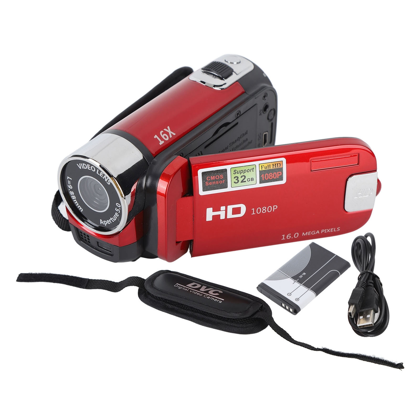 Cocosity 4K 48MP Videocamera met 2,7 inch kantelbaar TFT-scherm en 16x digitale zoom