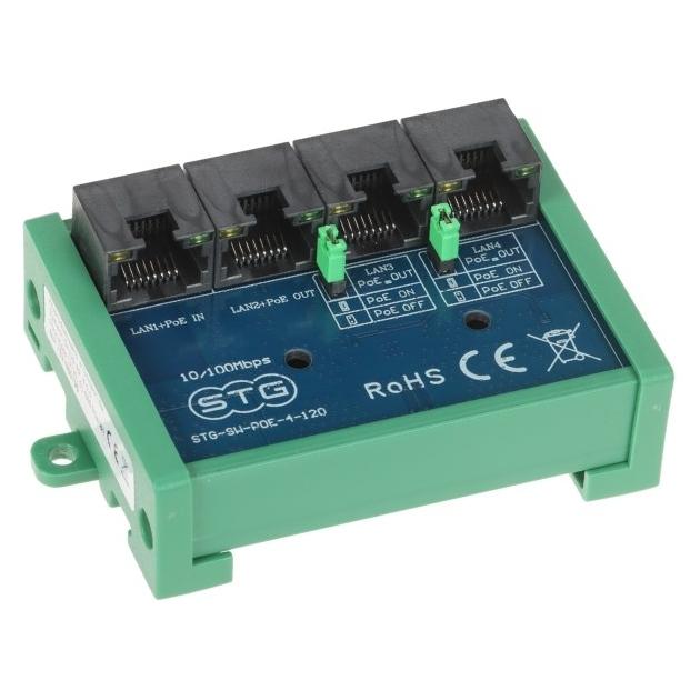 Pulsar Switch SWITCH POE, EXTENDER STG-SW-POE-4-120 4-PORTOWY STG (4 Ports) (STG-SW-POE-4-120)