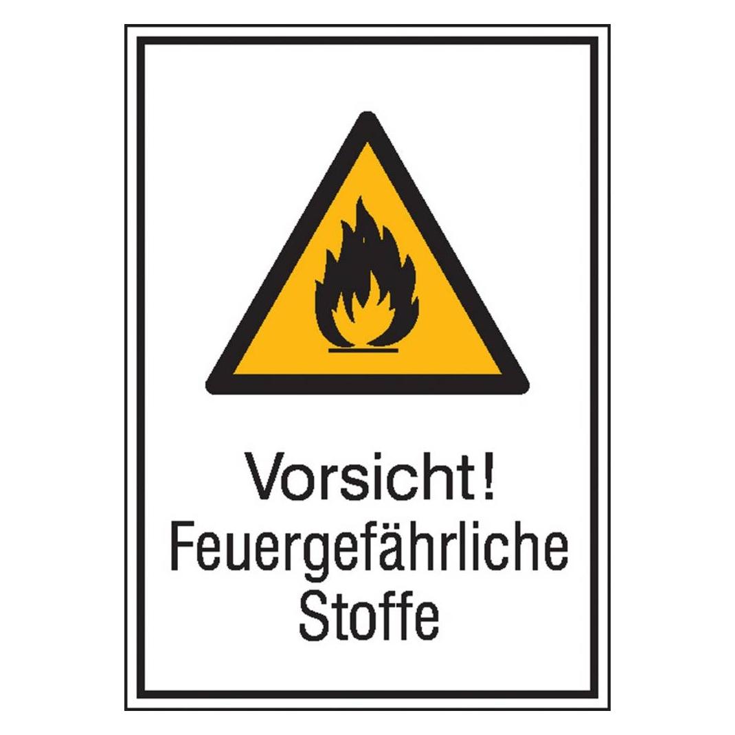 Wolk Warn-Kombischild Vorsicht! Feuergefährliche Stoffe Folie selbstklebend (21.0400)