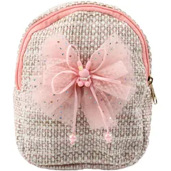 Kinderrucksack Geflochtene Schleife Hase Rosa 21cm 2L