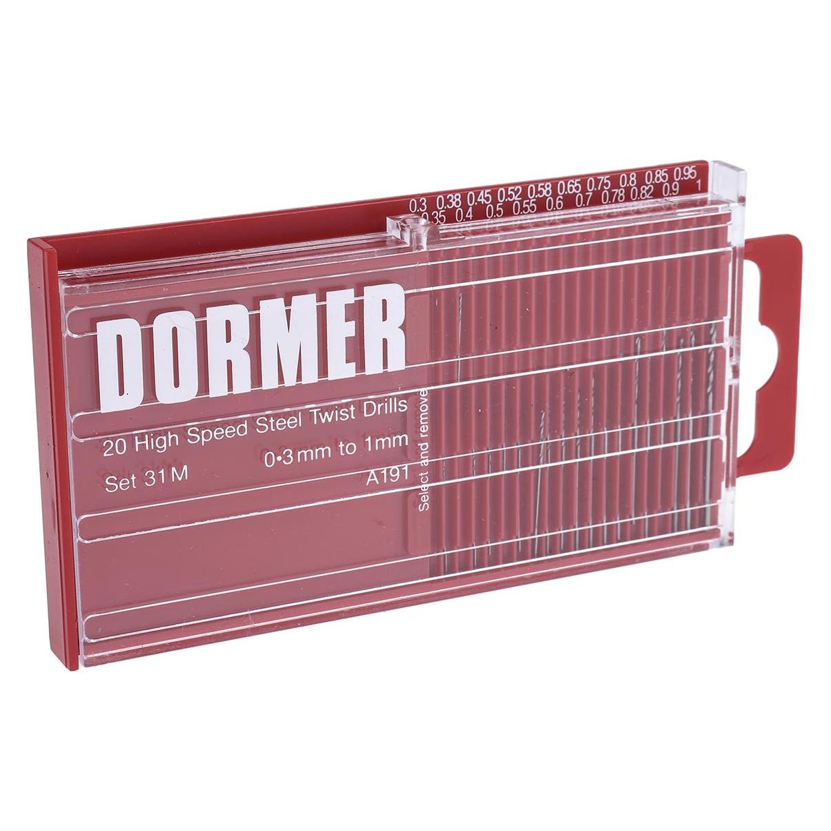 Dormer Miniatur Bohrer Satz 0,3-1mm 20-teilig (0.3 mm) (A191 31M)