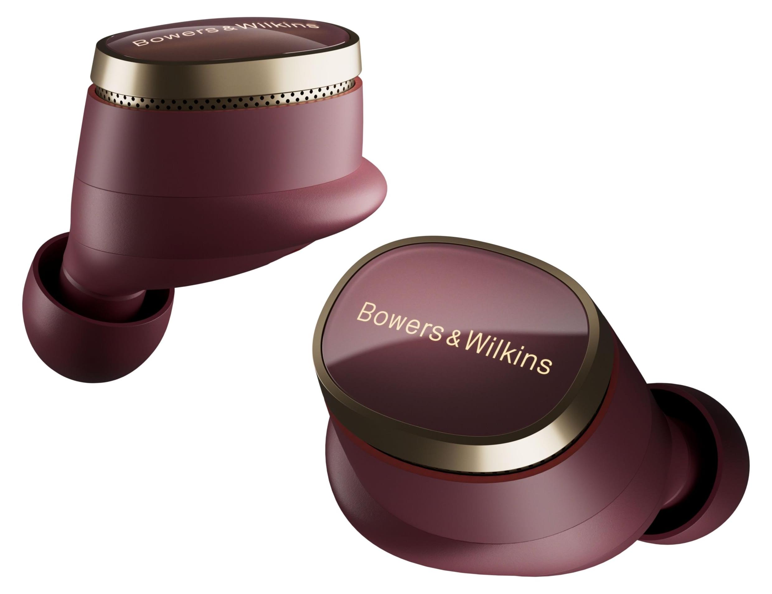 Bowers & Wilkins Pi8 True Wireless Kopfhörer, aktive Geräuschunterdrückung, Dark Burgundy