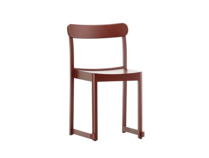 ARTEK chaise ATELIER CHAIR (Bouleau laqué rouge foncé - Bois courbé et contreplaqué)
