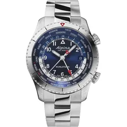 Alpina Startimer Collection Pilot Quartz Worldtimer AL-255N4S26B - blau,silber - 41mm