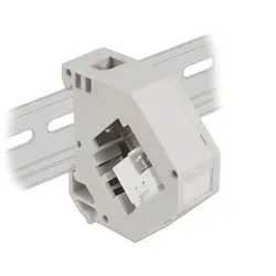Delock Hutschienenadapter mit Keystone IEC Buchse zu Terminalblock