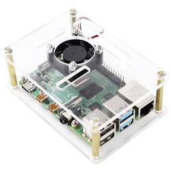 Renkforce RBP-PLC100 SBC-Gehäuse Passend für (Entwicklungskits): Raspberry Pi®, Banana Pi, Rock Pi inkl. aktiven Kühler Transparent RF-4623964