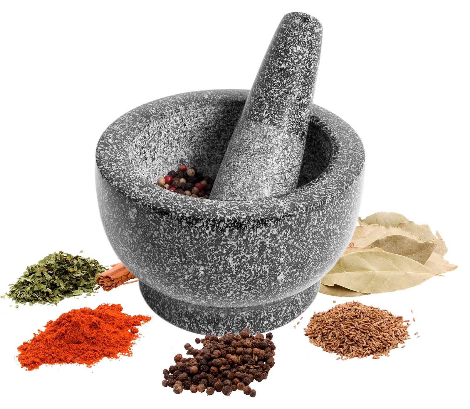 Dripio Granieten vijzel met stamper, diameter 13 cm