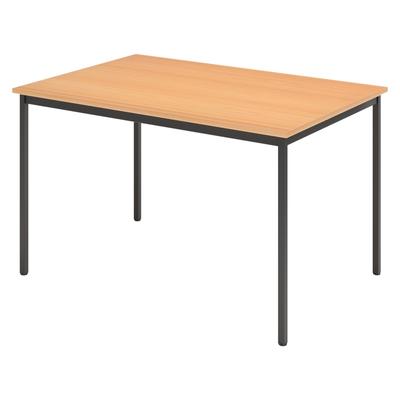 bümö Tisch, Multifunktionstisch 120 x 80 cm in Buche/Schwarz - Besprechungstisch, Konferenztisch, Meetingtisch, Mehrzwecktisch, Pausentisch,