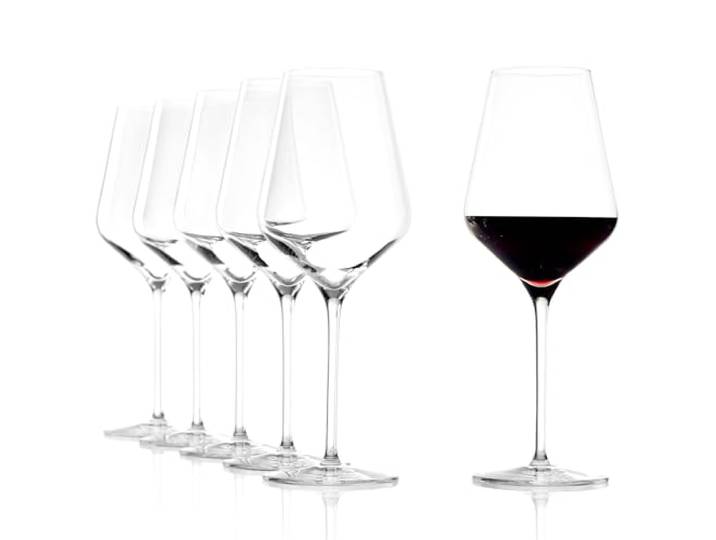 Stölzle Lausitz Rodewijn Glazen Quatrophil Set van 6, 570ml Kristallen Wijnglazen voor Rode Wijn – Elegante Wijnglazen voor Maximale Aroma-ontwikkeling – Vaatwasser- & Schokbestendig