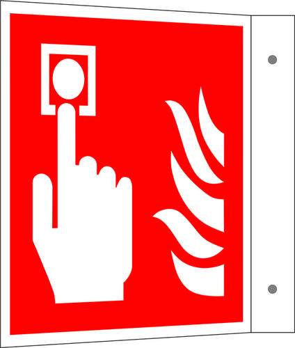 Hinweisschild Brandmelder Aluminium ISO 7010 1St.
