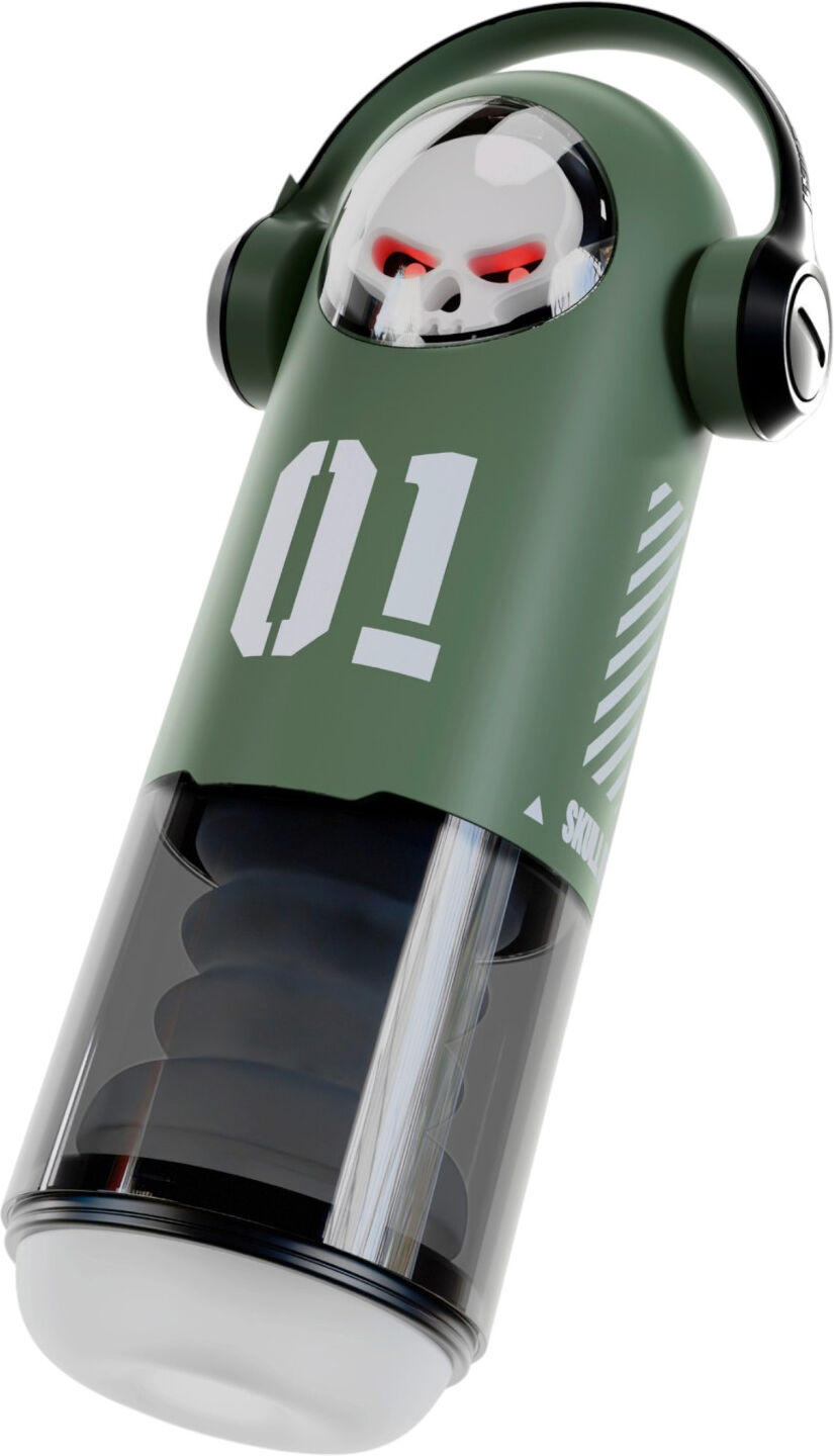 Rebel Skull - thrusting and vibrating masturbator (green)