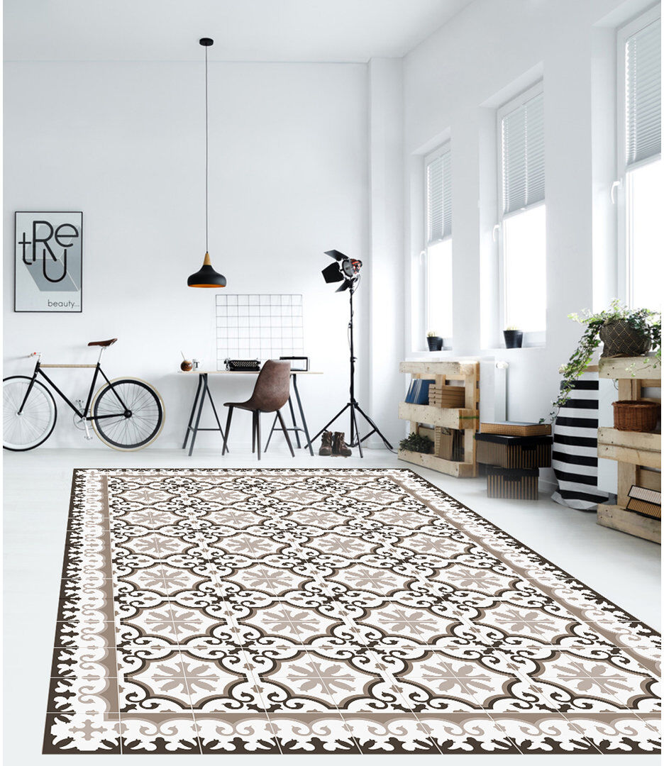 Rosalind Wheeler Eliezar Rectangle Vinyl Area Rug Rectangle 5'3" x 7'6.6"
