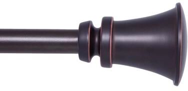 "Kenney® Nile 3/4"" Standard Decorative Window Curtain Rod, 36-66"", Pewter"