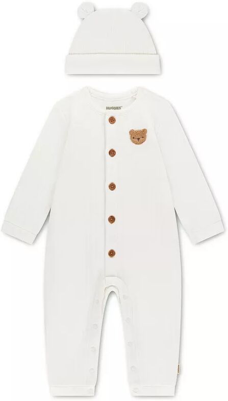 HUGGIES - Pyjama-Set, 3 Monate, Ecru