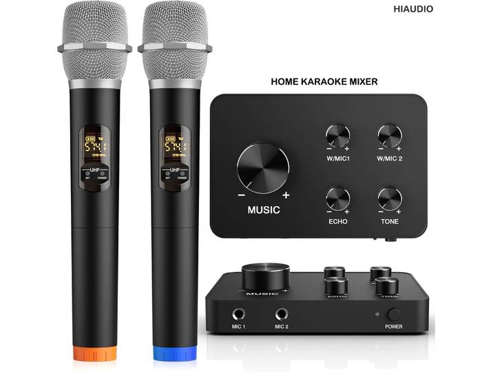 Système de cinéma maison Smart TV avec microphone sans fil et mixeur karaoké pour le divertissement