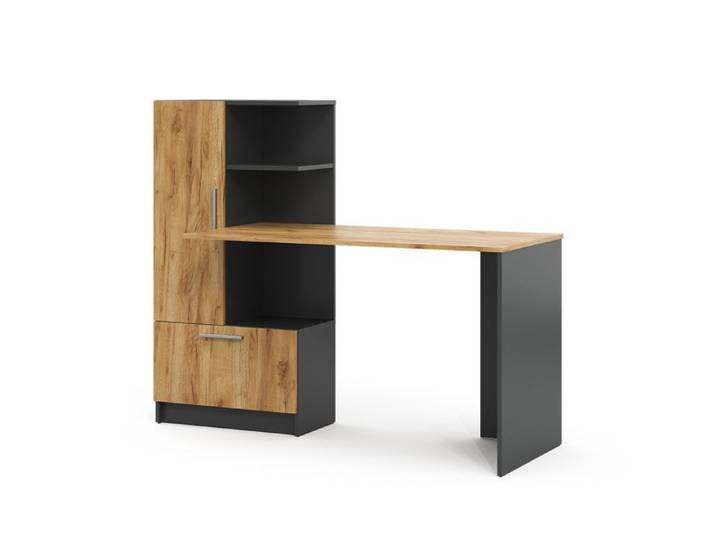Bureau Tomy 150x59cm Anthracite/Chêne de force doré Vicco 54579