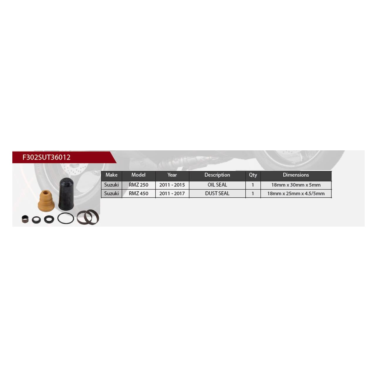 Showa SERVICE-KIT STOssD. SUZUKI (F302SUT36012)
