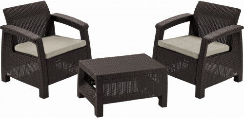 KETER CORFU WEEKEND Ensemble de jardin, marron/beige 17197786