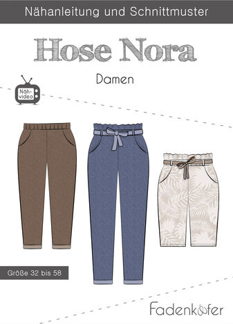 Fadenkäfer Schnitt "Hose Nora" für Damen