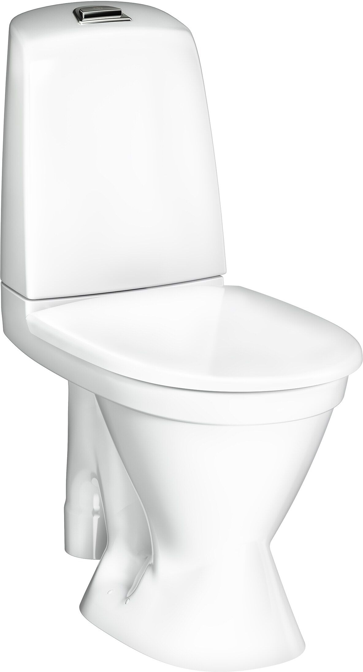 Gustavsberg Toalettstol Nautic 1591Hygienic Flush, S-lås, ROT-fot, 4l, mjuk sits, skruv