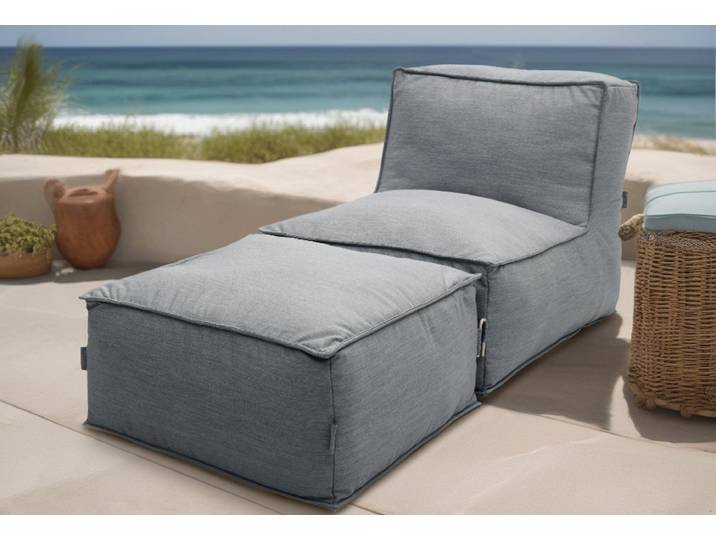 DOMO collection Hocker Fiu für Terrasse, Balkon, Garten, Camping - wetterfest, Aufblasbarer Outdoor Sitzhocker 75 x 70 cm, klein verstaubar