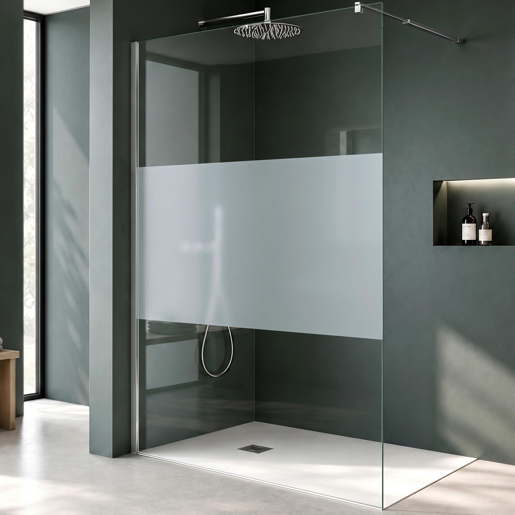 Mai & Mai 160x200cm Walk-In Dusche Duschwand für Dusche Duschabtrennung ESG-Sicherheitsglas 8mm NANO Glas BRAM3 Bremen1MS