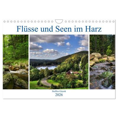 Flüsse und Seen im Harz (Wandkalender 2026 DIN A4 quer), CALVENDO Monatskalender