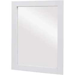 Mendler Wandspiegel HWC-L86, Badezimmer Badspiegel Spiegel Badmöbel, MVG-zertifiziert 72x52cm ~ weiß