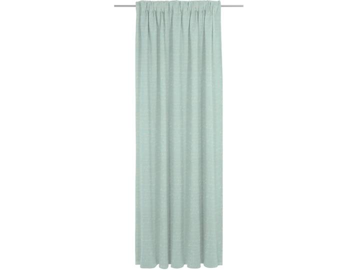 Vorhang ADAM Scribble Gr. 1, blau (petrol), B:142cm H:145cm, Jacquard, Baumwolle, Leinen, Gardinen, Vorhang, aus Leinen und Bio-Baumwolle