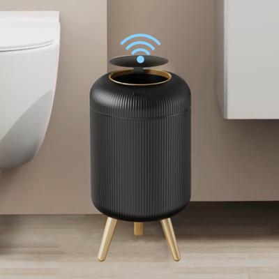 Motion Sensor Trash Can For Bedroom Bathroom Kitchen Automatic Smart Trash Can With Lid black