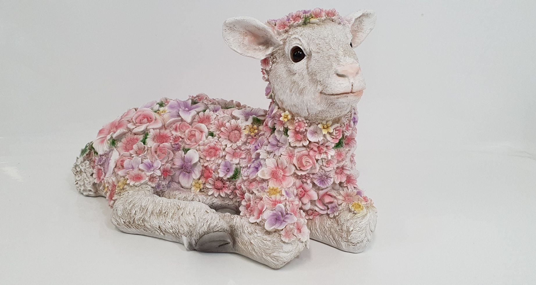 FD Dekofigur Blumenschaf liegend 23 x22x 41 cm