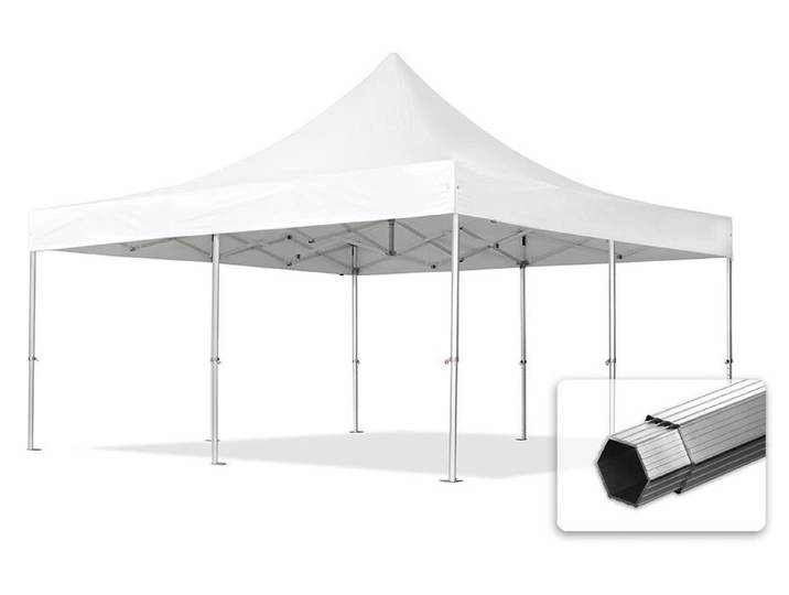 TOOLPORT 5x5 m Tonnelle pliante Alu\, PVC 850\, blanc