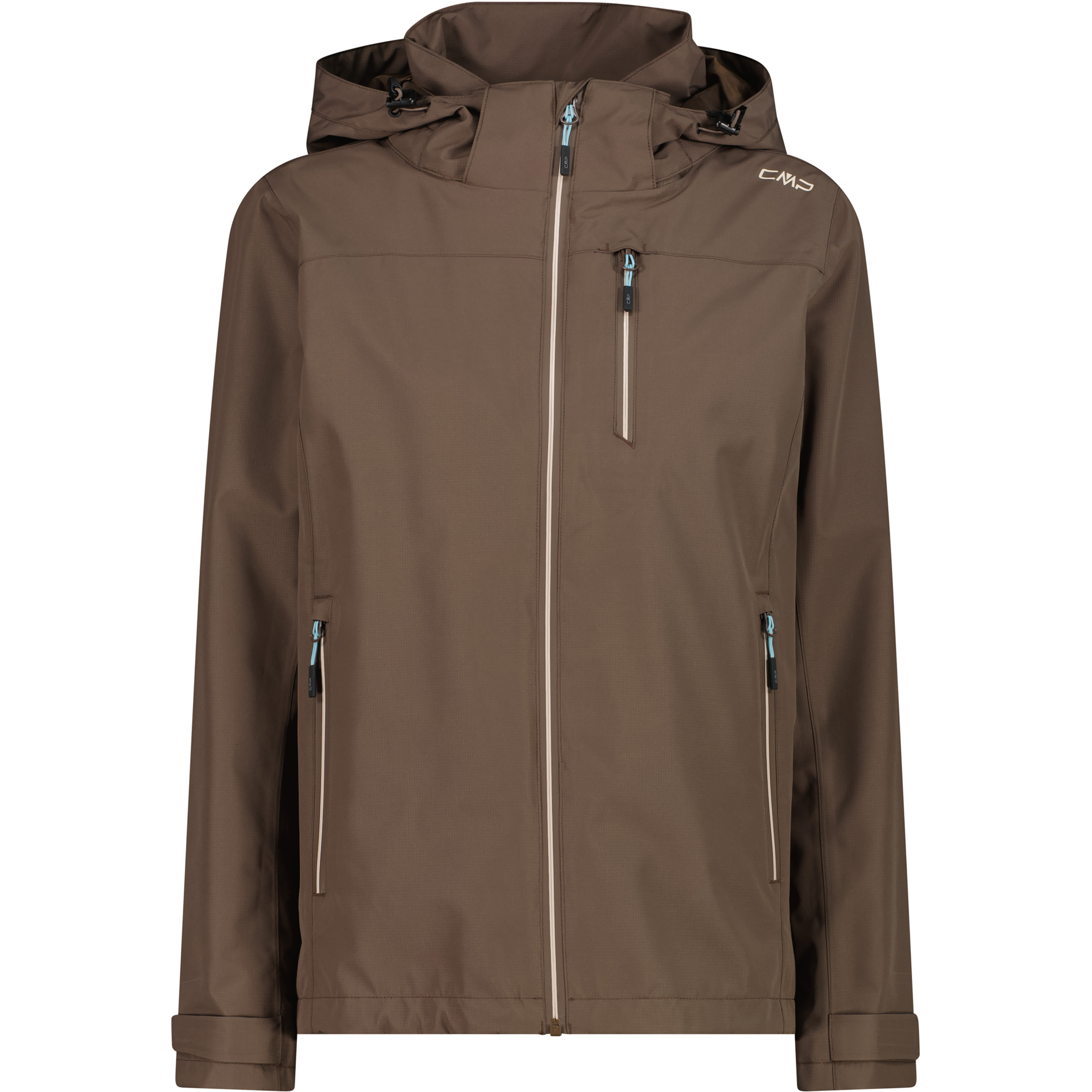 CMP Zip Damen Regenjacke braun Größe XXS Trekking Atmungsaktiv