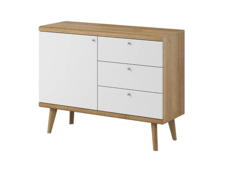 Sepro Meble Sideboard Weiß Drimo Für Fernseher Pksz107, Mehrfarbig, 107x83x40 cm, Kleinmöbel, Kommoden, Sideboards