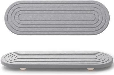 Uplift Picks Diatom Mud Sink Tray Quick Dry Absorbent Draining Board gray 1 Pc