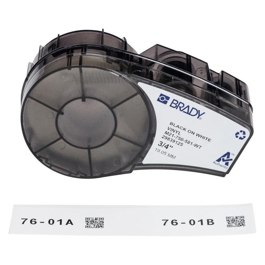 Brady M21 Series repositionierbare Vinyletiketten (19.05 mm) (M21-750-581-WT)