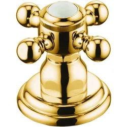 KLUDI 1926 Zwei-Wege-Umstellung, Kreuzgriff, Standmontage, 518484520, Farbe: Vergoldet