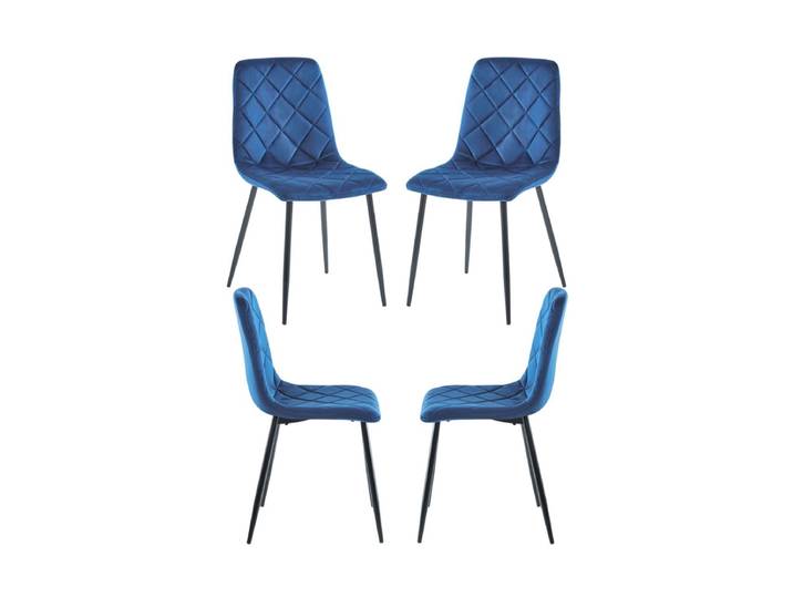 4er Set Drat Stühle - Blau