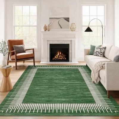 Garvee Modern Geometric Border Area Rug