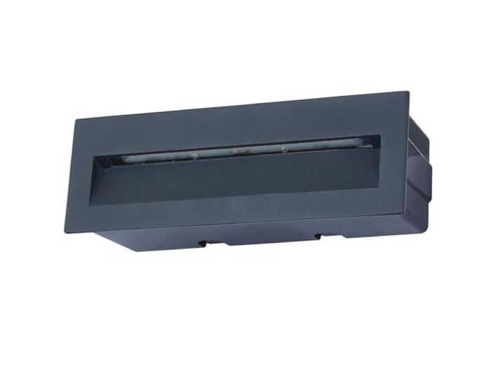 Lucande LED Wandeinbaulampe aussen rechteckig, spritzwassergeschützt IP54