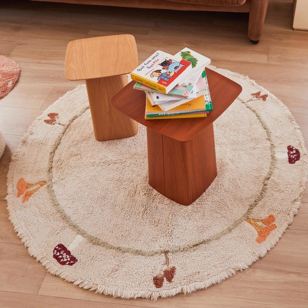 Lorena Canals Tapis lavable chanterelle Taupe 140x1x140cm