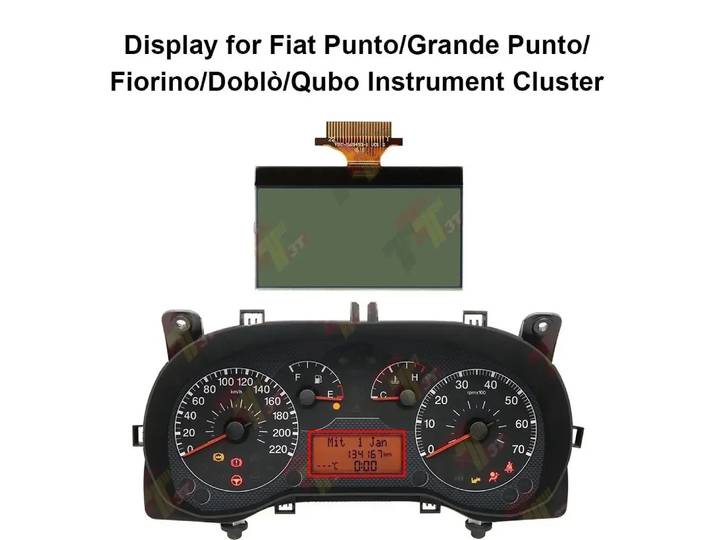 Écran LCD pour Instrument de boîte de vitesses manuel Fiat Punto Grande Punto Fiorino Doblo Qubo