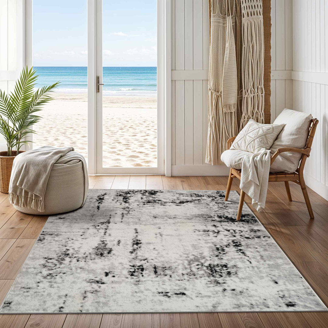 Blue Elephant Rectangle Oriental Area Rug Polypropylene Plastic Rectangle 152 x 213cm