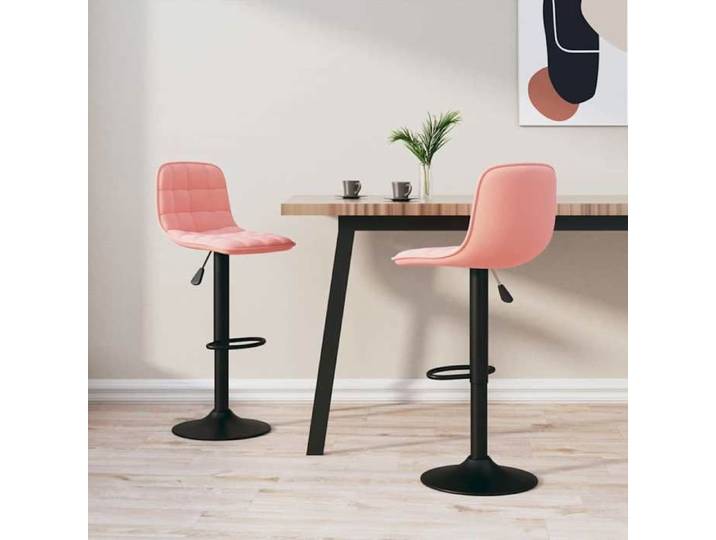 Nouveau Tabourets de bar lot de 2 rose velours poids:12.4 kg @938